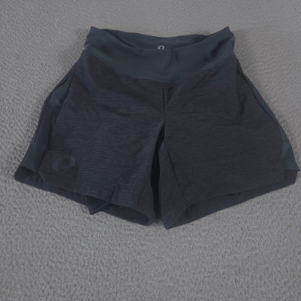 Pearl Izumi Shorts Womens 2 Black Gray Journey Padded Recycled Nylon Bike Shorts